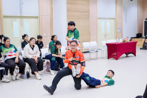 กองพัฒนานักศึกษา สนอ. มรภ.เทพสตรี จัดอบรมปฐมพยาบาลและ CPR เสริมทักษะช่วยชีวิตขั้นพื้นฐานให้นักศึกษา