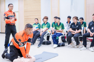กองพัฒนานักศึกษา สนอ. มรภ.เทพสตรี จัดอบรมปฐมพยาบาลและ CPR เสริมทักษะช่วยชีวิตขั้นพื้นฐานให้นักศึกษา