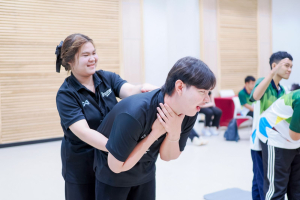 กองพัฒนานักศึกษา สนอ. มรภ.เทพสตรี จัดอบรมปฐมพยาบาลและ CPR เสริมทักษะช่วยชีวิตขั้นพื้นฐานให้นักศึกษา
