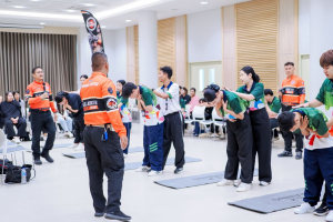 กองพัฒนานักศึกษา สนอ. มรภ.เทพสตรี จัดอบรมปฐมพยาบาลและ CPR เสริมทักษะช่วยชีวิตขั้นพื้นฐานให้นักศึกษา