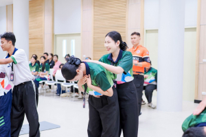 กองพัฒนานักศึกษา สนอ. มรภ.เทพสตรี จัดอบรมปฐมพยาบาลและ CPR เสริมทักษะช่วยชีวิตขั้นพื้นฐานให้นักศึกษา