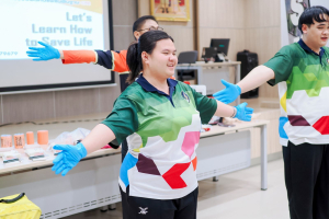 กองพัฒนานักศึกษา สนอ. มรภ.เทพสตรี จัดอบรมปฐมพยาบาลและ CPR เสริมทักษะช่วยชีวิตขั้นพื้นฐานให้นักศึกษา