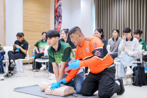 กองพัฒนานักศึกษา สนอ. มรภ.เทพสตรี จัดอบรมปฐมพยาบาลและ CPR เสริมทักษะช่วยชีวิตขั้นพื้นฐานให้นักศึกษา