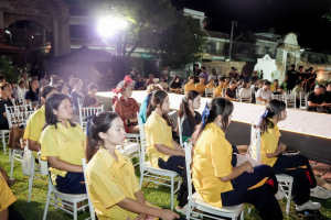 มรภ.เทพสตรี ร่วมเดินแบบแฟชั่นโชว์ชุดผ้าไทย โครงการ ภูษาพัสตราภรณ์เมืองละโว้ เพื่อน้อมรำลึกพระมหากรุณาธิคุณสมเด็จพระบรมราชชนนีพันปีหลวง ณ บ้านวิชาเยนทร์