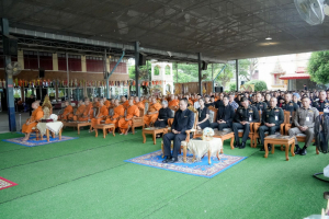 มรภ.เทพสตรี ร่วมพิธีสวดพระพุทธมนต์และเจริญจิตภาวนาอุทิศถวายพระราชกุศลแด่ สมเด็จพระบรมราชชนนีพันปีหลวง และอุทิศถวายพระกุศลแด่ สมเด็จพระเจ้าลูกเธอ เจ้าฟ้าพัชรกิติยาภาฯ