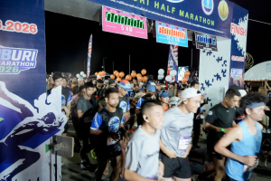 มรภ.เทพสตรี ร่วมพิธีเปิดการแข่งขันวิ่ง Lopburi Half Marathon 2026 ณ อ่างซับเหล็ก มุ่งหนุนท่องเที่ยวเชิงกีฬาและส่งเสริมสุขภาพชุมชน