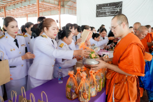 มรภ.เทพสตรี ร่วมพิธีทำบุญตักบาตรและพิธีบำเพ็ญกุศลทักษิณานุประทาน อุทิศถวายเป็นพระกุศลแด่ สมเด็จพระเจ้าลูกเธอ เจ้าฟ้าพัชรกิติยาภาฯ ในวาระครบ 100 วัน (สตมวาร)