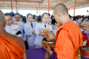 มรภ.เทพสตรี ร่วมพิธีทำบุญตักบาตรและพิธีบำเพ็ญกุศลทักษิณานุประทาน อุทิศถวายเป็นพระกุศลแด่ สมเด็จพระเจ้าลูกเธอ เจ้าฟ้าพัชรกิติยาภาฯ ในวาระครบ 100 วัน (สตมวาร)