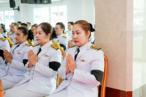 มรภ.เทพสตรี ร่วมพิธีทำบุญตักบาตรและพิธีบำเพ็ญกุศลทักษิณานุประทาน อุทิศถวายเป็นพระกุศลแด่ สมเด็จพระเจ้าลูกเธอ เจ้าฟ้าพัชรกิติยาภาฯ ในวาระครบ 100 วัน (สตมวาร)