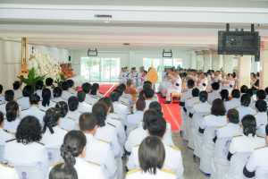 มรภ.เทพสตรี ร่วมพิธีทำบุญตักบาตรและพิธีบำเพ็ญกุศลทักษิณานุประทาน อุทิศถวายเป็นพระกุศลแด่ สมเด็จพระเจ้าลูกเธอ เจ้าฟ้าพัชรกิติยาภาฯ ในวาระครบ 100 วัน (สตมวาร)
