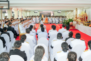 มรภ.เทพสตรี ร่วมพิธีทำบุญตักบาตรและพิธีบำเพ็ญกุศลทักษิณานุประทาน อุทิศถวายเป็นพระกุศลแด่ สมเด็จพระเจ้าลูกเธอ เจ้าฟ้าพัชรกิติยาภาฯ ในวาระครบ 100 วัน (สตมวาร)