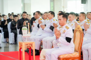 มรภ.เทพสตรี ร่วมพิธีทำบุญตักบาตรและพิธีบำเพ็ญกุศลทักษิณานุประทาน อุทิศถวายเป็นพระกุศลแด่ สมเด็จพระเจ้าลูกเธอ เจ้าฟ้าพัชรกิติยาภาฯ ในวาระครบ 100 วัน (สตมวาร)