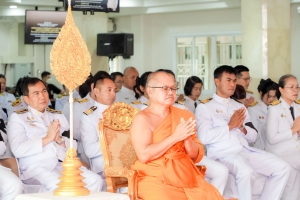 มรภ.เทพสตรี ร่วมพิธีทำบุญตักบาตรและพิธีบำเพ็ญกุศลทักษิณานุประทาน อุทิศถวายเป็นพระกุศลแด่ สมเด็จพระเจ้าลูกเธอ เจ้าฟ้าพัชรกิติยาภาฯ ในวาระครบ 100 วัน (สตมวาร)