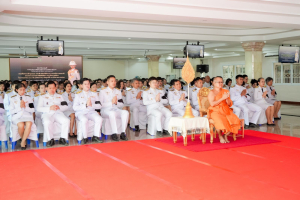 มรภ.เทพสตรี ร่วมพิธีทำบุญตักบาตรและพิธีบำเพ็ญกุศลทักษิณานุประทาน อุทิศถวายเป็นพระกุศลแด่ สมเด็จพระเจ้าลูกเธอ เจ้าฟ้าพัชรกิติยาภาฯ ในวาระครบ 100 วัน (สตมวาร)