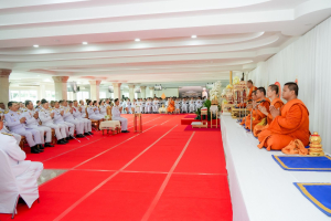 มรภ.เทพสตรี ร่วมพิธีทำบุญตักบาตรและพิธีบำเพ็ญกุศลทักษิณานุประทาน อุทิศถวายเป็นพระกุศลแด่ สมเด็จพระเจ้าลูกเธอ เจ้าฟ้าพัชรกิติยาภาฯ ในวาระครบ 100 วัน (สตมวาร)