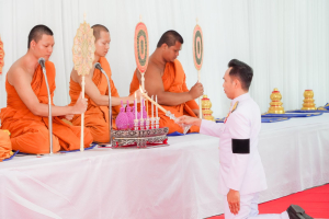 มรภ.เทพสตรี ร่วมพิธีทำบุญตักบาตรและพิธีบำเพ็ญกุศลทักษิณานุประทาน อุทิศถวายเป็นพระกุศลแด่ สมเด็จพระเจ้าลูกเธอ เจ้าฟ้าพัชรกิติยาภาฯ ในวาระครบ 100 วัน (สตมวาร)