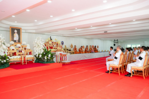 มรภ.เทพสตรี ร่วมพิธีทำบุญตักบาตรและพิธีบำเพ็ญกุศลทักษิณานุประทาน อุทิศถวายเป็นพระกุศลแด่ สมเด็จพระเจ้าลูกเธอ เจ้าฟ้าพัชรกิติยาภาฯ ในวาระครบ 100 วัน (สตมวาร)