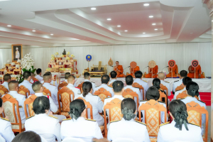 มรภ.เทพสตรี ร่วมพิธีทำบุญตักบาตรและพิธีบำเพ็ญกุศลทักษิณานุประทาน อุทิศถวายเป็นพระกุศลแด่ สมเด็จพระเจ้าลูกเธอ เจ้าฟ้าพัชรกิติยาภาฯ ในวาระครบ 100 วัน (สตมวาร)