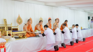 มรภ.เทพสตรี ร่วมพิธีทำบุญตักบาตรและพิธีบำเพ็ญกุศลทักษิณานุประทาน อุทิศถวายเป็นพระกุศลแด่ สมเด็จพระเจ้าลูกเธอ เจ้าฟ้าพัชรกิติยาภาฯ ในวาระครบ 100 วัน (สตมวาร)