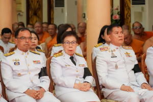 มรภ.เทพสตรี ร่วมพิธีต้อนรับสัญญาบัตร พัดยศ และพิธีแสดงมุทิตาสักการะ พระวชิรสิกขโกศล