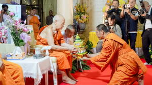 มรภ.เทพสตรี ร่วมพิธีต้อนรับสัญญาบัตร พัดยศ และพิธีแสดงมุทิตาสักการะ พระวชิรสิกขโกศล