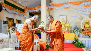 มรภ.เทพสตรี ร่วมพิธีต้อนรับสัญญาบัตร พัดยศ และพิธีแสดงมุทิตาสักการะ พระวชิรสิกขโกศล