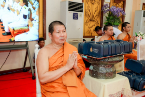 มรภ.เทพสตรี ร่วมพิธีต้อนรับสัญญาบัตร พัดยศ และพิธีแสดงมุทิตาสักการะ พระวชิรสิกขโกศล