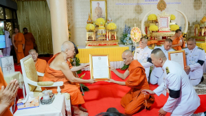 มรภ.เทพสตรี ร่วมพิธีต้อนรับสัญญาบัตร พัดยศ และพิธีแสดงมุทิตาสักการะ พระวชิรสิกขโกศล
