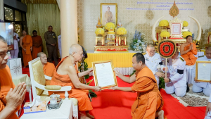 มรภ.เทพสตรี ร่วมพิธีต้อนรับสัญญาบัตร พัดยศ และพิธีแสดงมุทิตาสักการะ พระวชิรสิกขโกศล