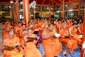 มรภ.เทพสตรี ร่วมพิธีสวดพระพุทธมนต์และเจริญจิตภาวนาอุทิศถวายพระราชกุศลแด่ สมเด็จพระบรมราชชนนีพันปีหลวง และอุทิศถวายพระกุศลแด่ สมเด็จพระเจ้าลูกเธอ เจ้าฟ้าพัชรกิติยาภาฯ