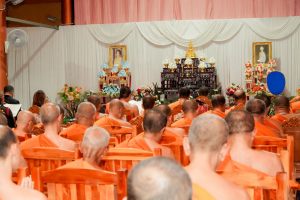 มรภ.เทพสตรี ร่วมพิธีสวดพระพุทธมนต์และเจริญจิตภาวนาอุทิศถวายพระราชกุศลแด่ สมเด็จพระบรมราชชนนีพันปีหลวง และอุทิศถวายพระกุศลแด่ สมเด็จพระเจ้าลูกเธอ เจ้าฟ้าพัชรกิติยาภาฯ
