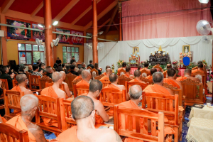 มรภ.เทพสตรี ร่วมพิธีสวดพระพุทธมนต์และเจริญจิตภาวนาอุทิศถวายพระราชกุศลแด่ สมเด็จพระบรมราชชนนีพันปีหลวง และอุทิศถวายพระกุศลแด่ สมเด็จพระเจ้าลูกเธอ เจ้าฟ้าพัชรกิติยาภาฯ