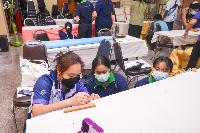 การอบรมส่งเสริมทักษะการเตรียมสถานที่สำหรับอบรมสัมมนาและการผูกผ้าสำหรับตกแต่งนิทรรศการ