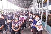 รองอธิการบดีฝ่ายบริหารฯ ให้กำลังใจบุคลากร มรภ.เทพสตรี รับการฉีดวัคซีนโรคโควิด-19 เข็ม 2