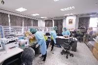 มรท.ระดมทำความสะอาดพื้นที่อาคารสำนักงานอธิการบดี และอาคาร 90 ปี