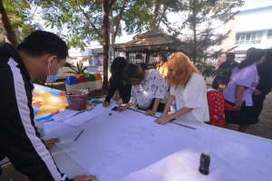 พิธีเปิดกิจกรรมวาดภาพพระบฏ งานทำบุญเมืองลพบุรี ครั้งที่ 22