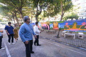 พิธีเปิดกิจกรรมวาดภาพพระบฏ งานทำบุญเมืองลพบุรี ครั้งที่ 22