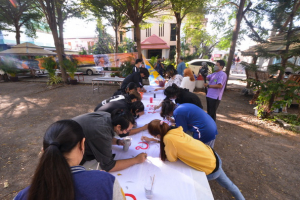 พิธีเปิดกิจกรรมวาดภาพพระบฏ งานทำบุญเมืองลพบุรี ครั้งที่ 22