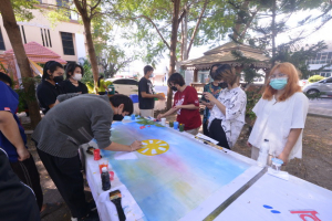 พิธีเปิดกิจกรรมวาดภาพพระบฏ งานทำบุญเมืองลพบุรี ครั้งที่ 22