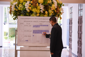 การลงคะแนนหยั่งเสียงผู้มีสิทธิเข้ารับการสรรหาให้ดำรงตำแหน่งอธิการบดี มรท.