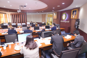 การแสดงวิสัยทัศน์ของผู้มีสิทธิเข้ารับการสรรหาให้ดำรงตำแหน่งอธิการบดี มรท.ต่อคณะกรรมการสรรหาฯ