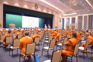 อธิการบดีร่วมพิธีเปิดการประชุมพระสังฆาธิการในเขตปกครองคณะสงฆ์อำเภอเมืองลพบุรีฯ