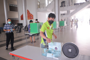 การลงคะแนนหยั่งเสียงผู้มีสิทธิเข้ารับการสรรหาเป็น ผอ.สำนักศิลปะและวัฒนธรรม