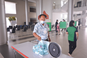 การลงคะแนนหยั่งเสียงผู้มีสิทธิเข้ารับการสรรหาเป็น ผอ.สำนักศิลปะและวัฒนธรรม
