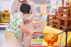 สำนักวิทยบริการฯ จัดพิธีทำบุญเนื่องในโอกาสประเพณีวันสงกรานต์