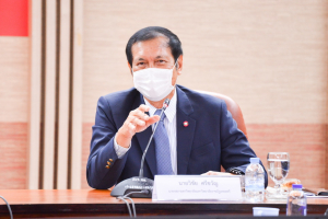 นายกสภา มรท.นำคณะผู้บริหาร มรท. ร่วมหารือแนวทางการบูรณาการการทำงานร่วมกันกับ ผวจ.สิงห์บุรี