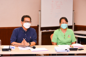 การประชุม คกก.ตรวจรับพัสดุและควบคุมงานการก่อสร้างอาคารศูนย์กีฬา ครั้งที่ 2/65