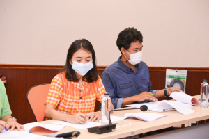 การประชุม คกก.ตรวจรับพัสดุและควบคุมงานการก่อสร้างอาคารศูนย์กีฬา ครั้งที่ 2/65