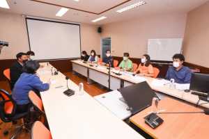 การประชุม คกก.ตรวจรับพัสดุและควบคุมงานการก่อสร้างอาคารศูนย์กีฬา ครั้งที่ 2/65