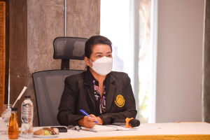 รักษาราชการแทนอธิการบดี พร้อมด้วยคณะผู้บริหาร ประชุมร่วมกับ ผู้บริหารและบุคลากรสำนักศิลปะและวัฒนธรรม